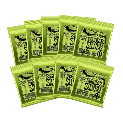 Ernie Ball 2221 9-Pack Regular Slinky Snaren voor Elektrische Gitaar (10-46)