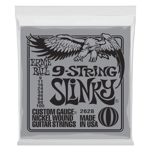Ernie Ball 2628 Slinky Snaren voor 9-Snarige Elektrische Gitaar (9-105)