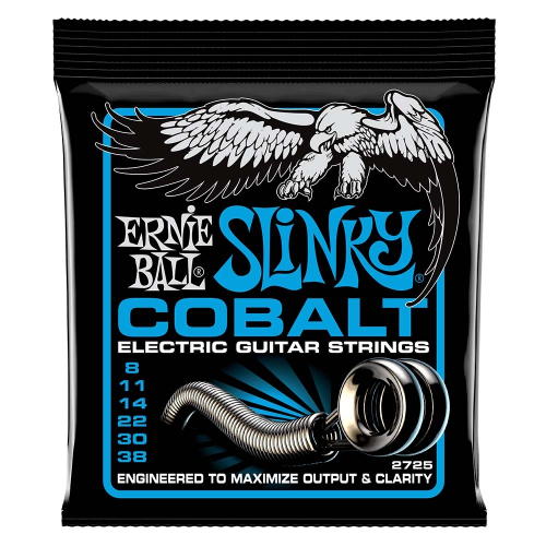 Ernie Ball 2725 Extra Slinky Cobalt Snaren voor Elektrische Gitaar (8-38)