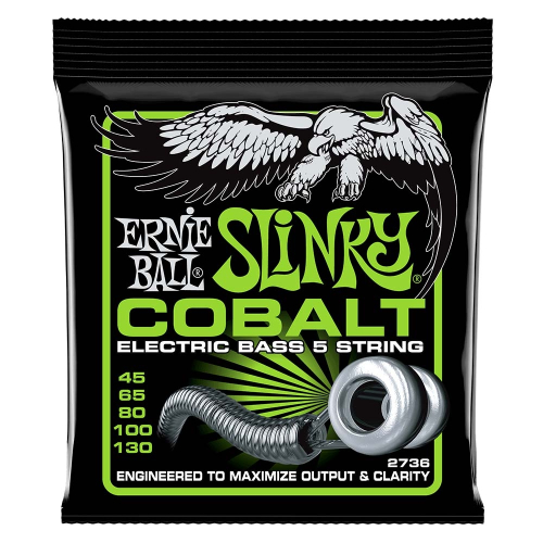 Ernie Ball 2736 Bass 5-Slinky Cobalt Bassnaren 5-Snarig (45-130)