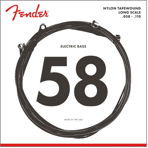 Fender 9120M Nylon Tapewound Snaren voor Elektrische Basgitaar (58-110)