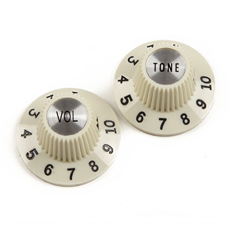 Fender Knoppenset '65 Jazzmaster "Witch Hat" Oud Wit 0992086000