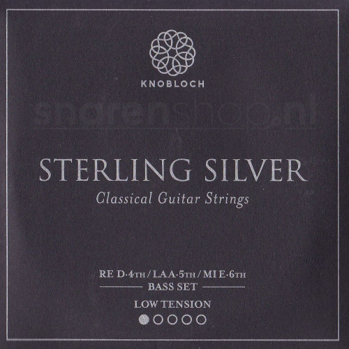 Knobloch 200SS Sterling Silver Bass Set - Lage Spanning (3 Snaren) - Op = op