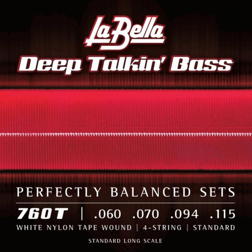 La Bella 760T White Nylon Tape Wound Bassnaren (60-115)