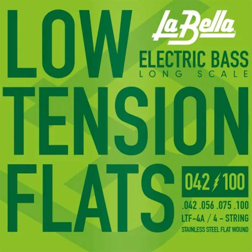 La Bella LTF-4A Low Tension Flats Round Core Flatwound Bassnaren (42-100)