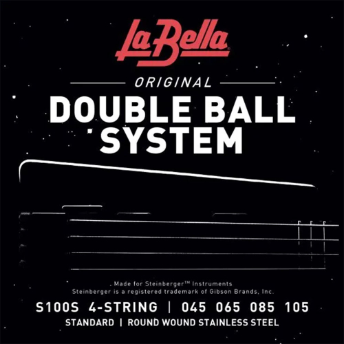 La Bella S100S Stainless Steel Bassnaren Double Ball End (45-105)