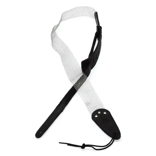 Levy's M12MM Metal Mesh Gitaarband Zwart/Zilver