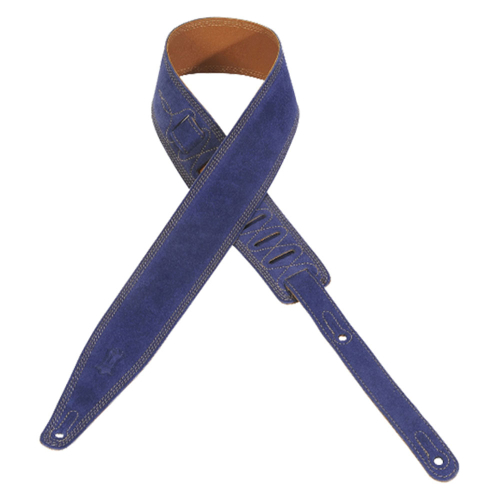 Levy's MS317EMP-IND Hand-Brushed Suède Gitaarband Indigo