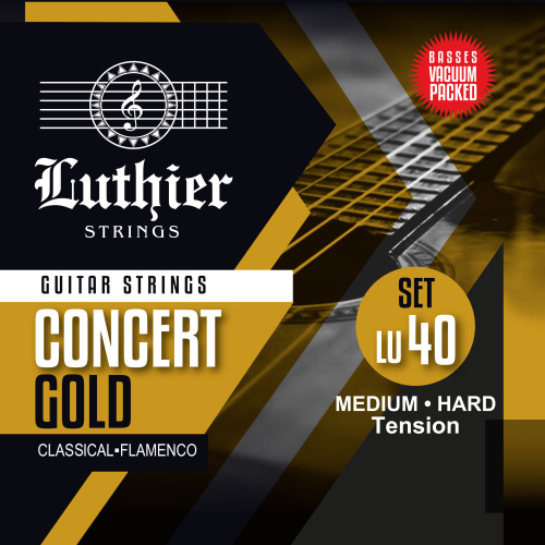 Luthier LU-40 Concert Gold Klassieke/Flamenco Gitaarsnaren - Medium/Hoge Spanning