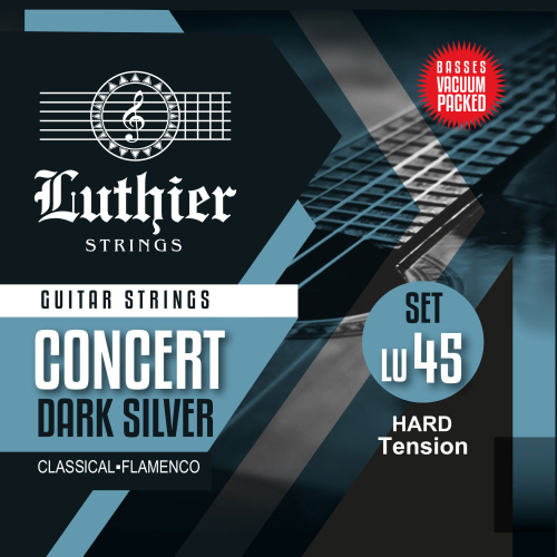 Luthier LU-45 Concert Dark Silver Klassieke/Flamenco Gitaarsnaren - Hoge Spanning