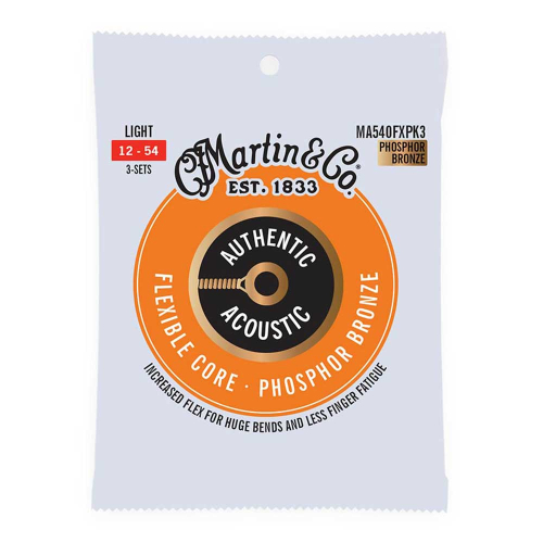 Martin MA540FX Flexible Core Akoestische Gitaarsnaren (12-54) 3-Pack