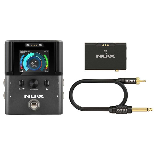 NUX B-8 Professioneel Draadloos Gitaarsysteem met Ontvangerpedaal, Tuner en Boost (2.4 GHz)