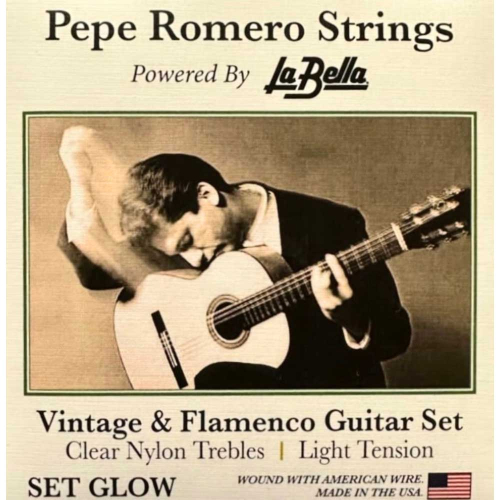 Pepe Romero GLOW Clear Nylon Vintage/Flamenco Gitaarsnaren - Lage Spanning