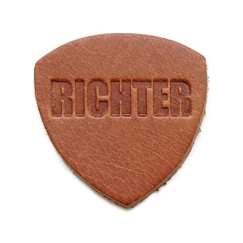 Richter Lederen Plectrum Lichtbruin - Per Stuk