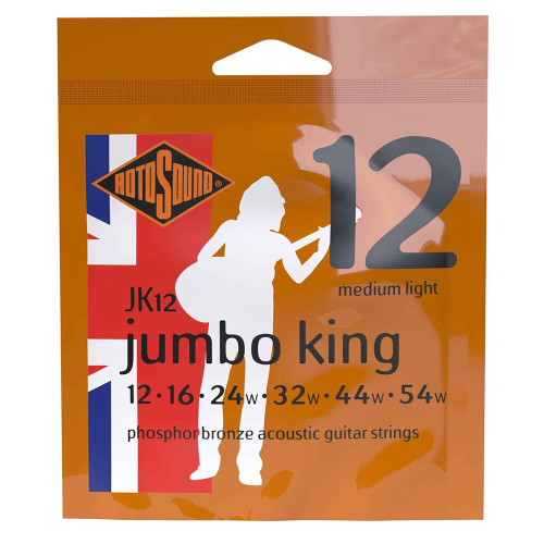 Rotosound JK12 Jumbo King Akoestische Gitaarsnaren (12-54) Phosphor Bronze
