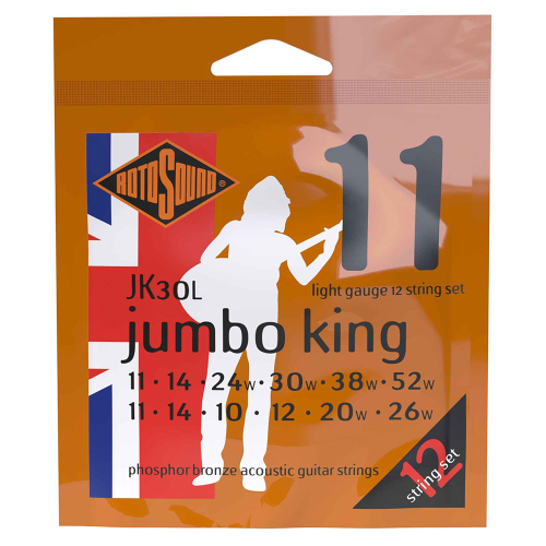 Rotosound JK30L Jumbo King Akoestische Gitaarsnaren 12-Snarig (11-52) 