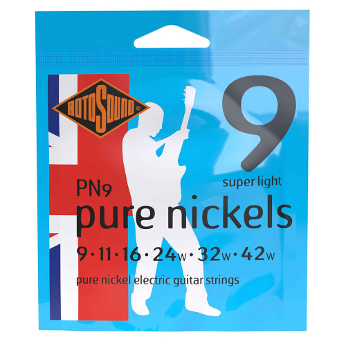 Rotosound PN9 Pure Nickel Snaren voor Elektrische Gitaar (9-42)