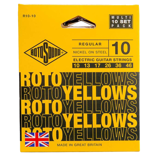 Rotosound R10-10 Yellows Gitaarsnaren voor Elektrische Gitaar (10-46) 10-Pack