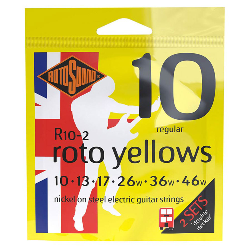 Rotosound R10-2 Yellows Gitaarsnaren voor Elektrische Gitaar (10-46) 2-Pack