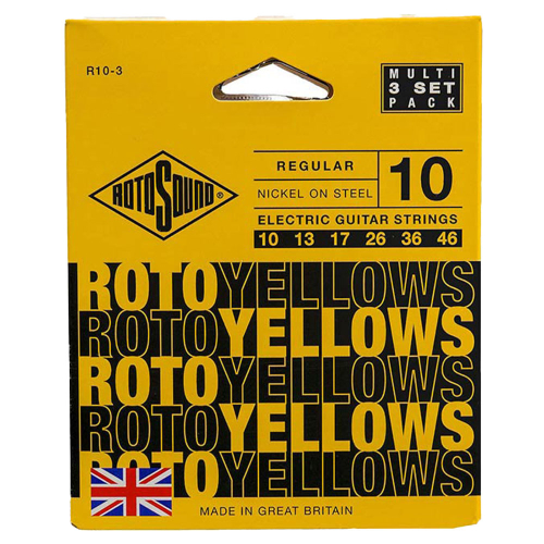 Rotosound R10-3 Yellows Gitaarsnaren voor Elektrische Gitaar (10-46) 3-Pack