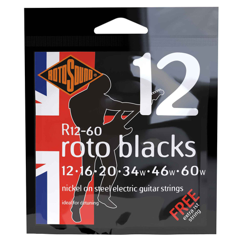 Rotosound R12-60 Roto Blacks Elektrische Gitaarsnaren (12-60)