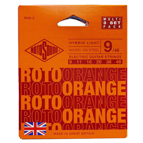Rotosound RH9-3 Roto Orange Snarenset voor Elektrische Gitaar (9-46) 3-Pack