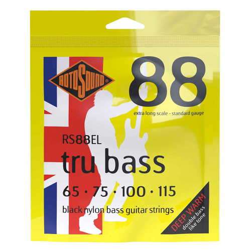 Rotosound RS88EL Tru Bass 88 Black Nylon Bassnaren Extra Long Scale (65-115)