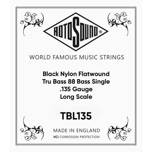 Rotosound TBL135 Black Nylon Losse Bassnaar .135