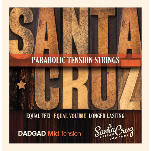 Santa Cruz Parabolic Tension DADGAD Akoestische Gitaarsnaren (16.5-70) - Medium Tension