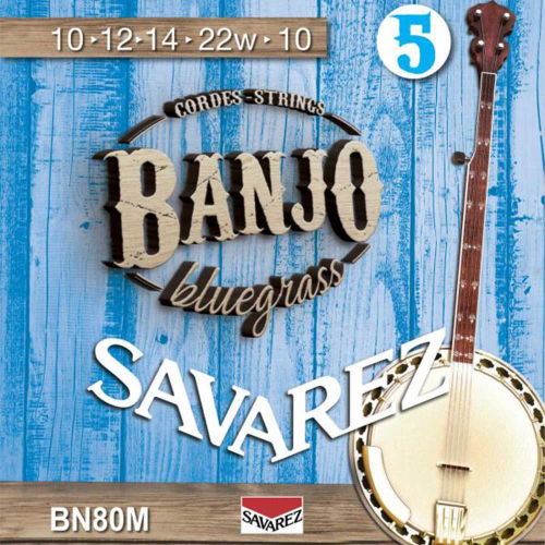 Savarez BN80M Banjosnaren 5-Snarig Medium (10-22)