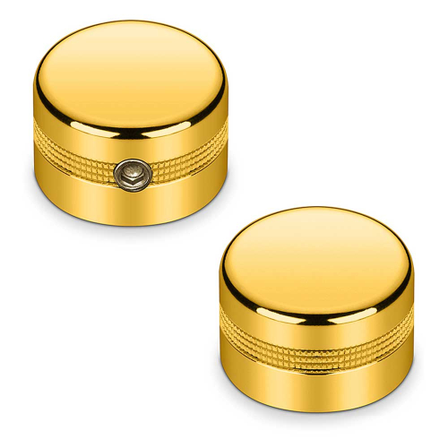 Schaller Solid Shaft Toon/Volume Knoppen 6.35mm "S-Lock Style" Verguld (Set van 2) 15090500