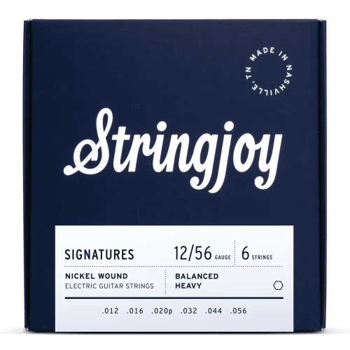 Stringjoy BAL12 Signatures Nickel Wound Elektrische Gitaarsnaren (12-56) Balanced Heavy