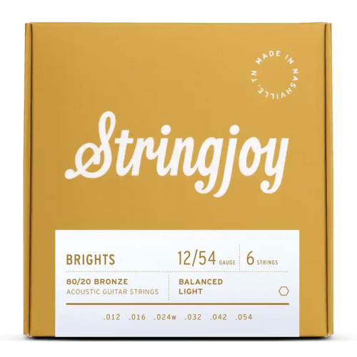 Stringjoy BB1254 Brights 80/20 Bronzen Akoestische Gitaarsnaren (12-54) Light