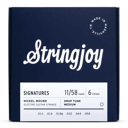 Stringjoy DRP11 Signatures Nickel Wound Drop C Gitaarsnaren (11-58) Medium