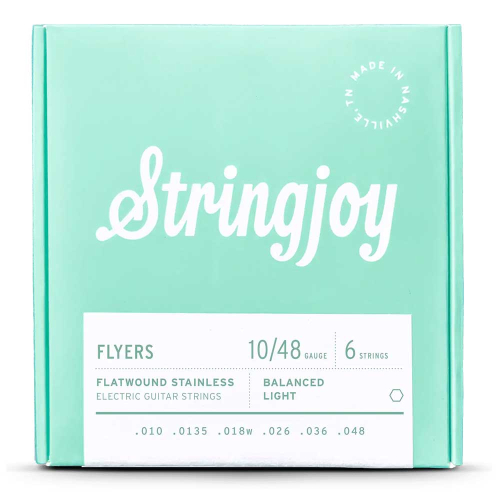 Stringjoy FR1048 Flyers Flatwound Elektrische Gitaarsnaren (10-48) Balanced Light