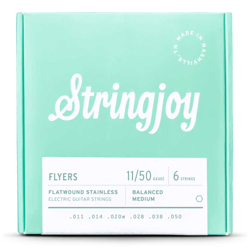 Stringjoy FR1150 Flyers Flatwound Elektrische Gitaarsnaren (11-50) Balanced Medium