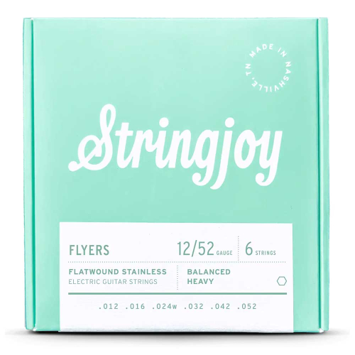 Stringjoy FR1252 Flyers Flatwound Elektrische Gitaarsnaren (12-52) Balanced Heavy