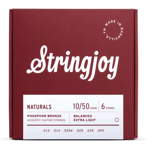 Stringjoy NB1050 Naturals Phosphor Bronze Akoestische Gitaarsnaren (10-50) Extra Light