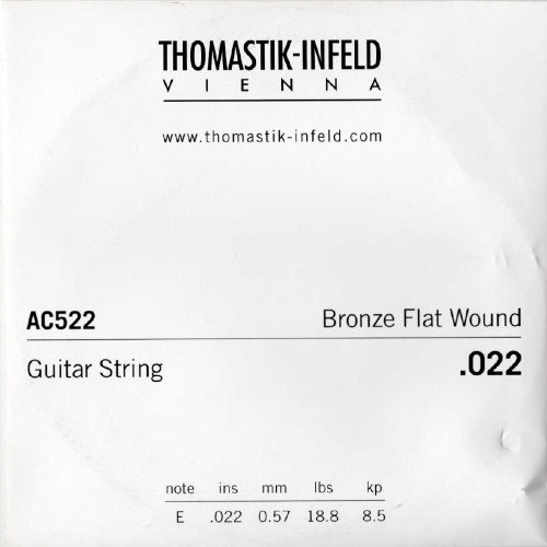 Thomastik AC522 Plectrum Bronze Flatwound Losse Akoestische Gitaarsnaar .022 (Lage E)