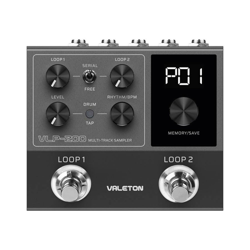 Valeton VLP-200 Multi-Track Stereo Looper Pedaal met Drumpatronen