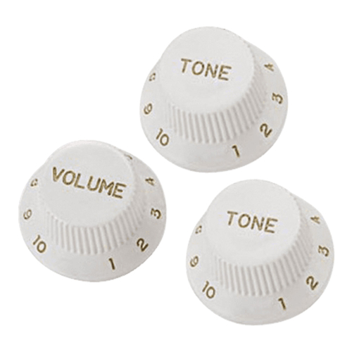 Yellow Parts EZ1215W Knoppenset voor Stratocaster Wit