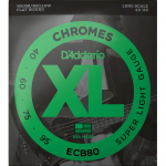 D'Addario ECB80 Bassnaren Flatwound Chromes (40-95) Super Light