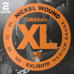D'Addario EXL160TP Bassnaren Long Scale (50-105) 2-Pack