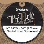 D'Addario NYL040W Classics Losse Silverwound .040 Snaar