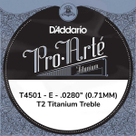 D'Addario T4501 Titanium Treble Losse G-Snaar .028 
