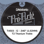 D'Addario T4503 Titanium Treble Losse G-Snaar .040