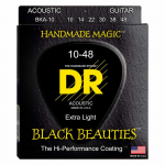 DR Strings BKA-10 Black Beauties Gecoate Akoestische Gitaarsnaren (10-48)