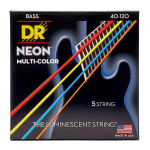 DR Strings NMCB5-40 Neon Multi-Color Bassnaren 5-Snarig Coated (40-120) Light