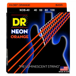 DR Strings NOB40 Neon Orange Bassnaren Coated (40-100) - Aanbieding