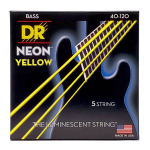 DR Strings NYB5-40 Neon Yellow Bassnaren 5-Snarig Coated (40-120) Light